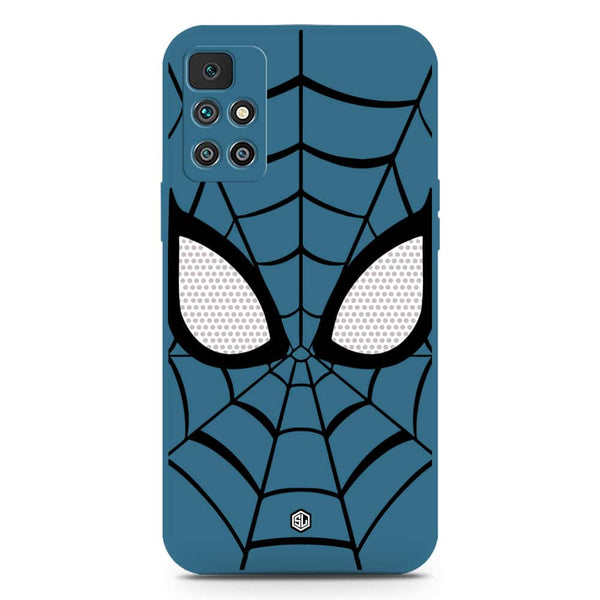 Cool Spider Design Soft Phone Case - Silica Gel Case - Blue - Xiaomi Redmi 10 Prime