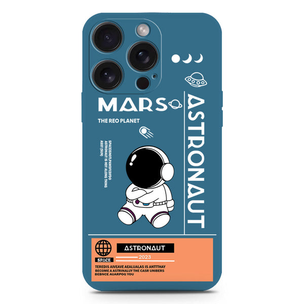 Astronaut Series Soft Phone Case - Silica Gel Case - Blue - iPhone 15 Pro Max