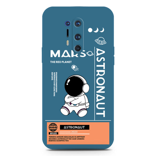 Astronaut Series Soft Phone Case - Silica Gel Case - Blue - OnePlus 8 Pro