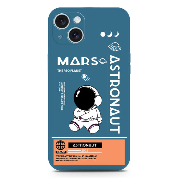 Astronaut Series Soft Phone Case - Silica Gel Case - Blue - iPhone 15 Pro