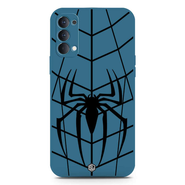 X-Spider Design Soft Phone Case - Silica Gel Case - Blue - Oppo Reno 4 5G