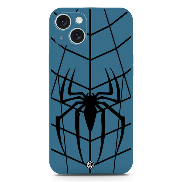 X-Spider Design Soft Phone Case - Silica Gel Case - Blue - iPhone 15