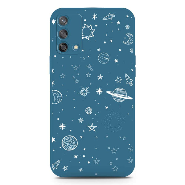 Stardust Dreams Design Soft Phone Case - Silica Gel Case - Blue - Oppo A74