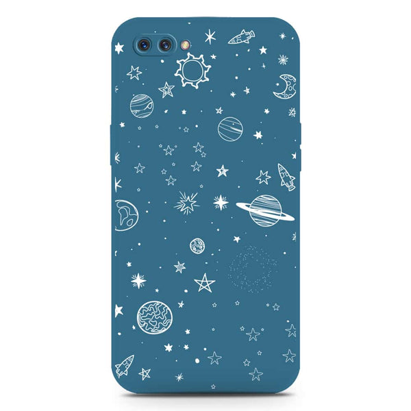 Stardust Dreams Design Soft Phone Case - Silica Gel Case - Blue - Oppo A3s