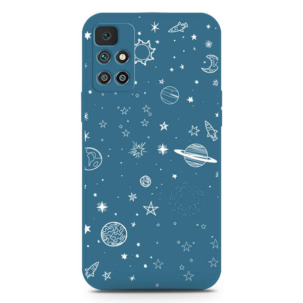 Stardust Dreams Design Soft Phone Case - Silica Gel Case - Blue - Xiaomi Redmi 10 Prime