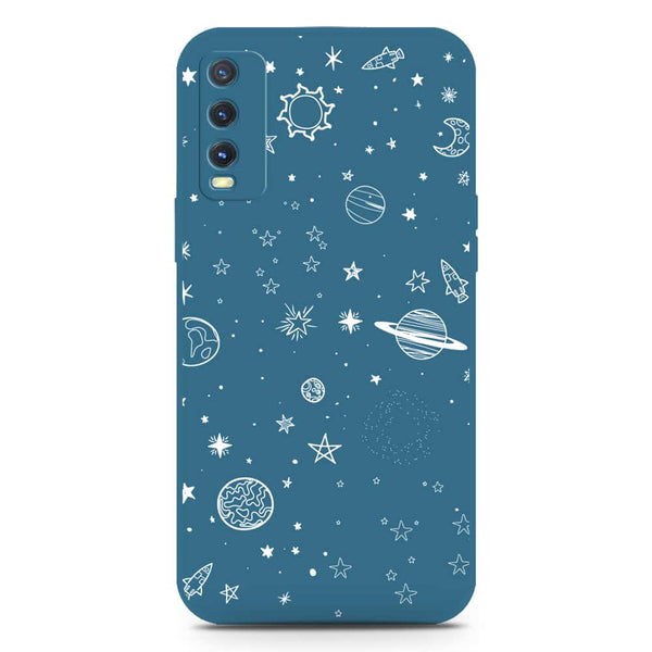 Stardust Dreams Design Soft Phone Case - Silica Gel Case - Blue - Vivo Y20T