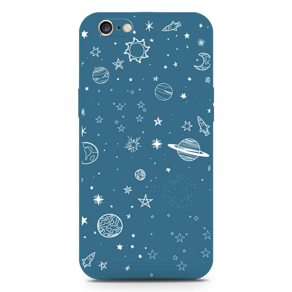 Stardust Dreams Design Soft Phone Case - Silica Gel Case - Blue - iPhone 6S / 6