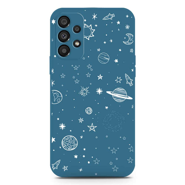 Stardust Dreams Design Soft Phone Case - Silica Gel Case - Blue - Samsung Galaxy A33 5G