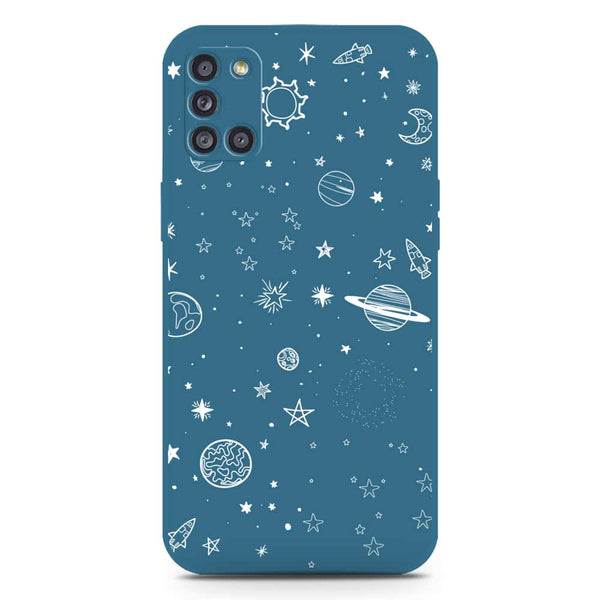 Stardust Dreams Design Soft Phone Case - Silica Gel Case - Blue - Samsung Galaxy A31