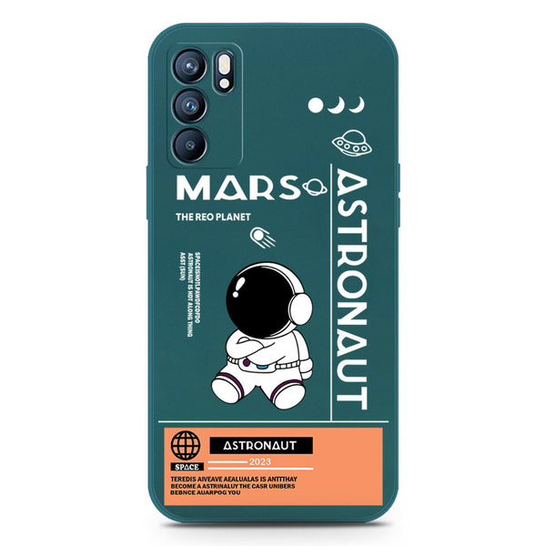 Astronaut Series Soft Phone Case - Silica Gel Case - Darkgreen - Oppo Reno 6 Pro 5G