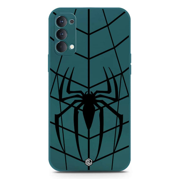 X-Spider Design Soft Phone Case - Silica Gel Case - Darkgreen - Oppo Reno 4 5G