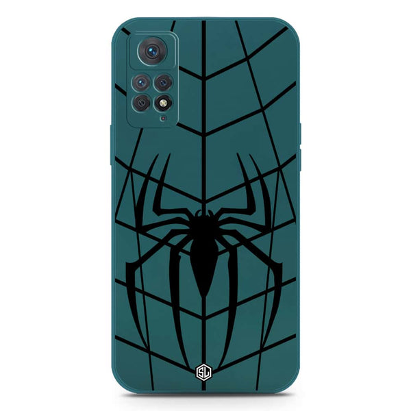 X-Spider Design Soft Phone Case - Silica Gel Case - Darkgreen - Xiaomi Redmi Note 11E Pro