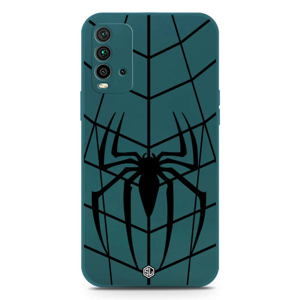 X-Spider Design Soft Phone Case - Silica Gel Case - Darkgreen - Xiaomi Redmi Note 9 4G