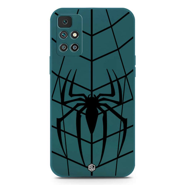 X-Spider Design Soft Phone Case - Silica Gel Case - Darkgreen - Xiaomi Redmi 10 Prime