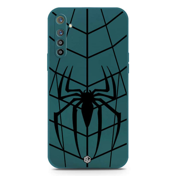 X-Spider Design Soft Phone Case - Silica Gel Case - Darkgreen - Realme XT