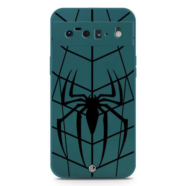 X-Spider Design Soft Phone Case - Silica Gel Case - Darkgreen - Google Pixel 6 Pro