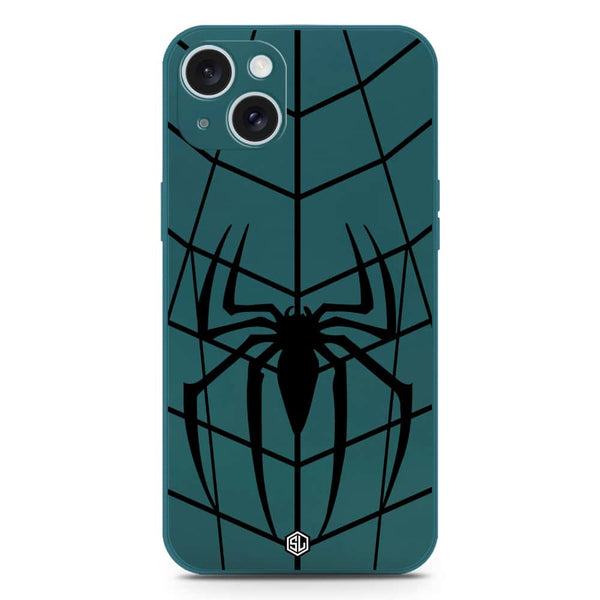 X-Spider Design Soft Phone Case - Silica Gel Case - Darkgreen - iPhone 15