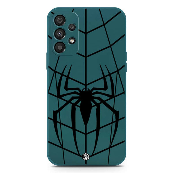 X-Spider Design Soft Phone Case - Silica Gel Case - Darkgreen - Samsung Galaxy A73 5G