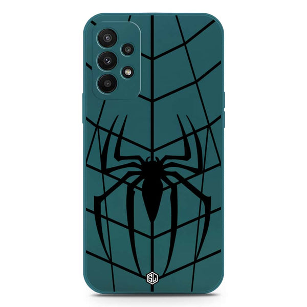 X-Spider Design Soft Phone Case - Silica Gel Case - Darkgreen - Samsung Galaxy A23 5G