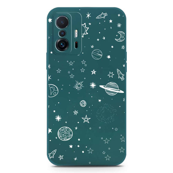 Stardust Dreams Design Soft Phone Case - Silica Gel Case - Darkgreen - Xiaomi 11T