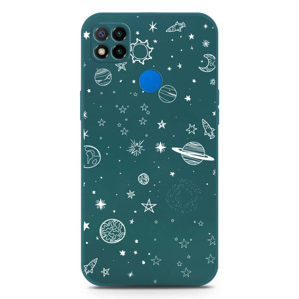 Stardust Dreams Design Soft Phone Case - Silica Gel Case - Darkgreen - Xiaomi Redmi 9C