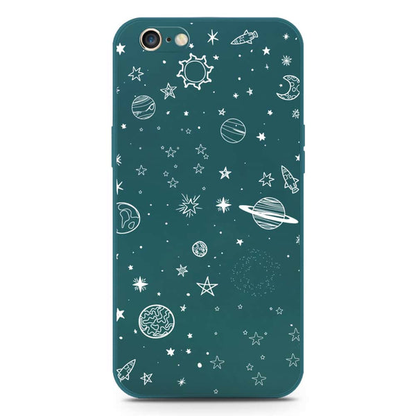 Stardust Dreams Design Soft Phone Case - Silica Gel Case - Darkgreen - iPhone 6S / 6