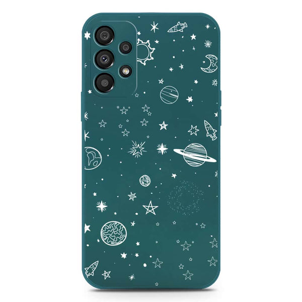 Stardust Dreams Design Soft Phone Case - Silica Gel Case - Darkgreen - Samsung Galaxy A33 5G