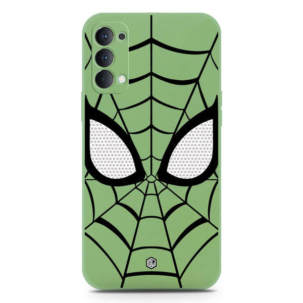 Cool Spider Design Soft Phone Case - Silica Gel Case - LightGreen - Oppo Reno 4 5G