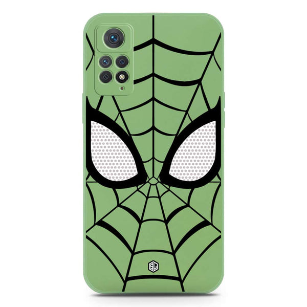 Cool Spider Design Soft Phone Case - Silica Gel Case - LightGreen - Xiaomi Redmi Note 11E Pro