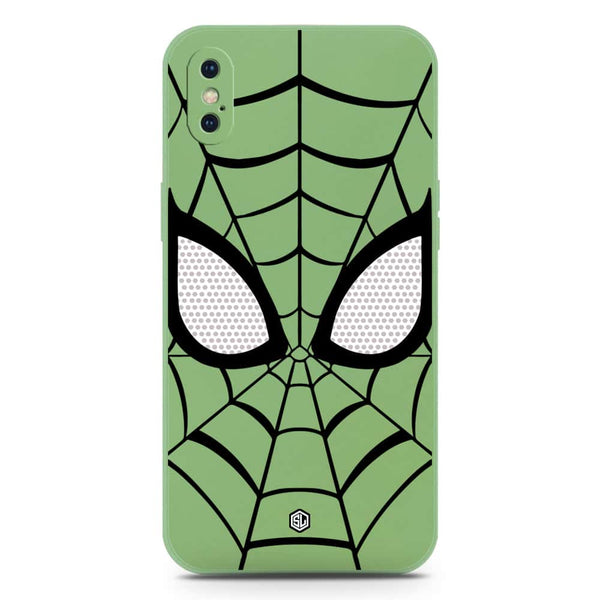 Cool Spider Design Soft Phone Case - Silica Gel Case - LightGreen - iPhone XS / X