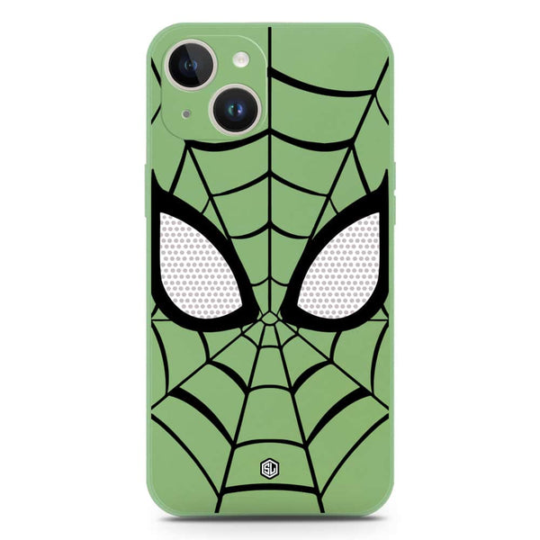 Cool Spider Design Soft Phone Case - Silica Gel Case - LightGreen - iPhone 14 Plus