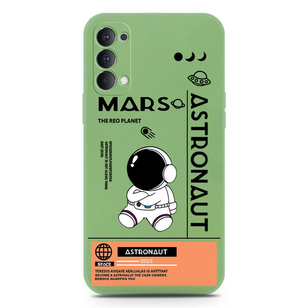 Astronaut Series Soft Phone Case - Silica Gel Case - LightGreen - Oppo Reno 4 5G