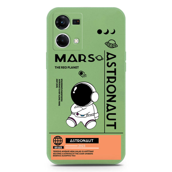 Astronaut Series Soft Phone Case - Silica Gel Case - LightGreen - Oppo F21 Pro 4G