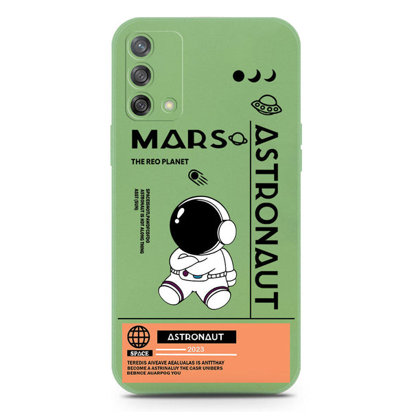 Astronaut Series Soft Phone Case - Silica Gel Case - LightGreen - Oppo A74