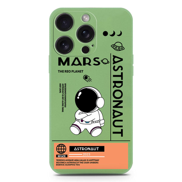 Astronaut Series Soft Phone Case - Silica Gel Case - LightGreen - iPhone 15 Pro