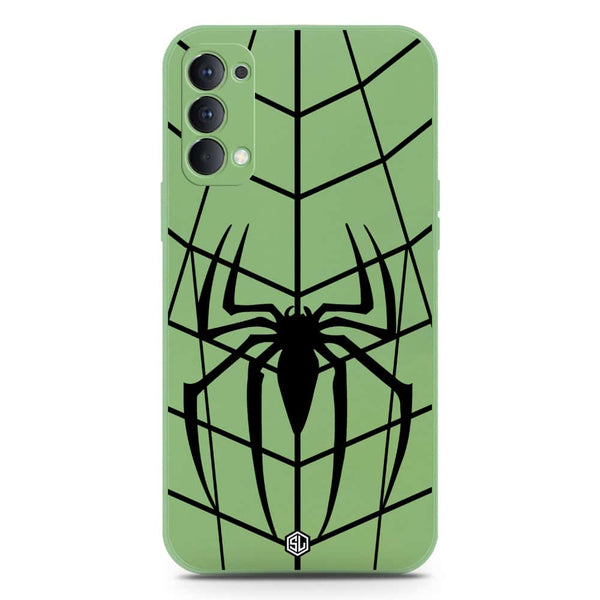 X-Spider Design Soft Phone Case - Silica Gel Case - LightGreen - Oppo Reno 4 5G