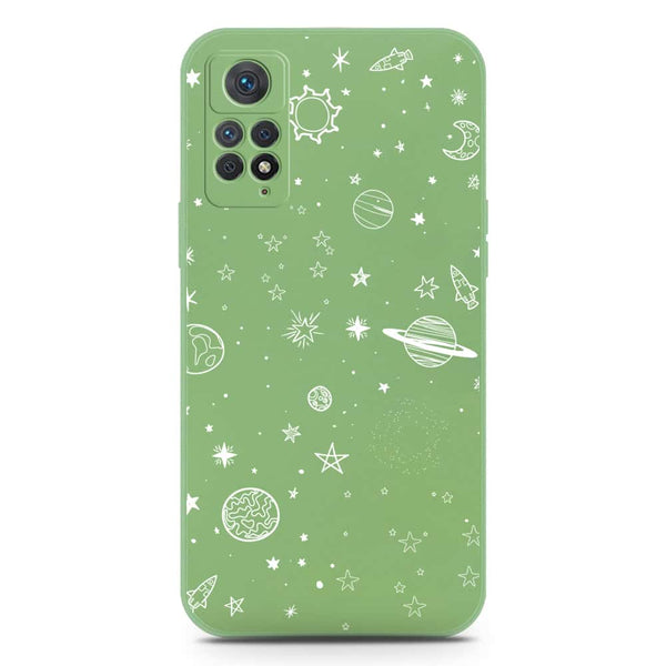 Stardust Dreams Design Soft Phone Case - Silica Gel Case - LightGreen - Xiaomi Redmi Note 11 Pro Plus