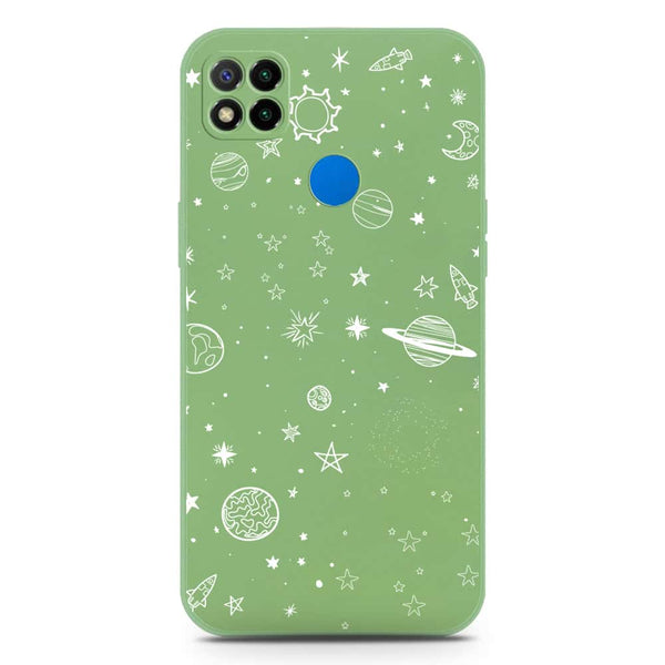 Stardust Dreams Design Soft Phone Case - Silica Gel Case - LightGreen - Xiaomi Redmi 9C