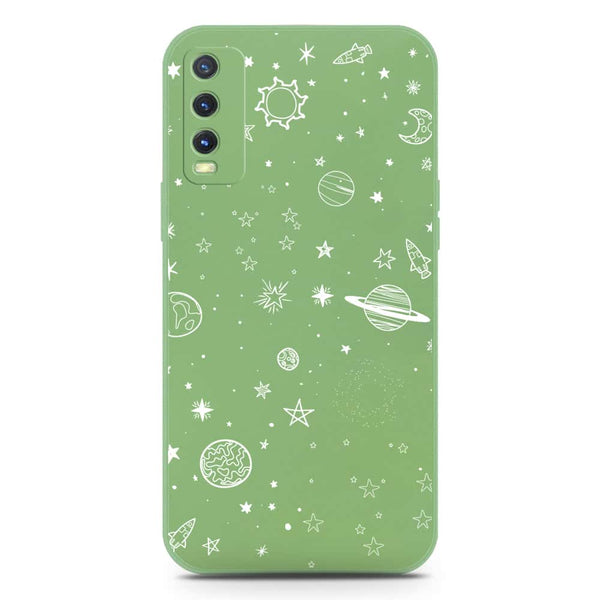 Stardust Dreams Design Soft Phone Case - Silica Gel Case - LightGreen - Vivo Y20T