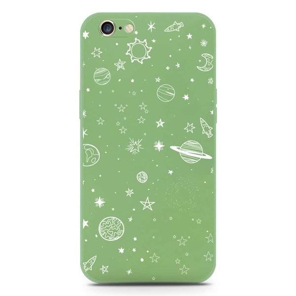 Stardust Dreams Design Soft Phone Case - Silica Gel Case - LightGreen - iPhone 6S / 6