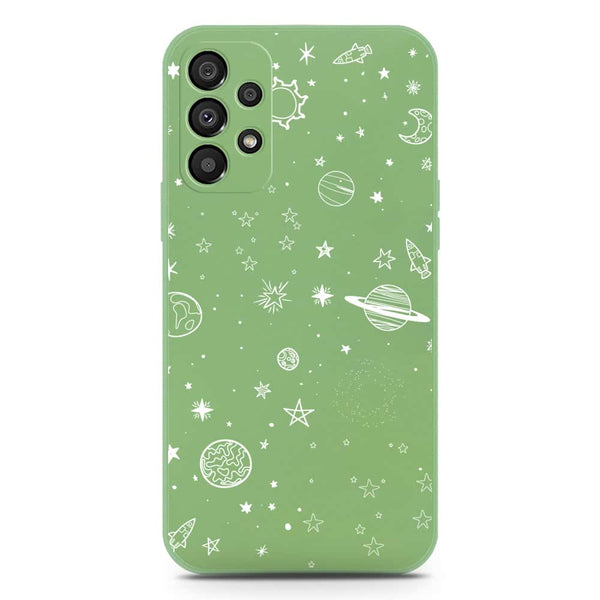 Stardust Dreams Design Soft Phone Case - Silica Gel Case - LightGreen - Samsung Galaxy A33 5G