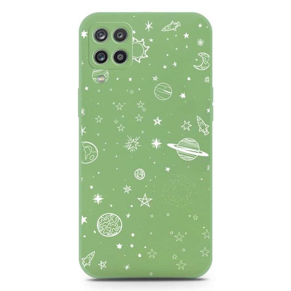 Stardust Dreams Design Soft Phone Case - Silica Gel Case - LightGreen - Samsung Galaxy A12