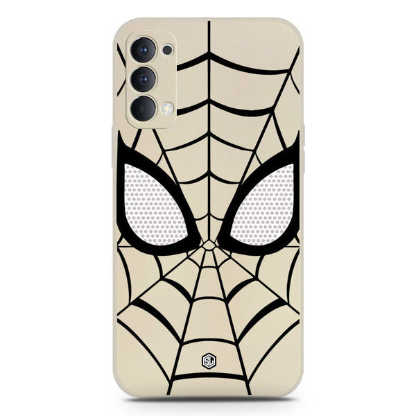 Cool Spider Design Soft Phone Case - Silica Gel Case - Offwhite - Oppo Reno 4 5G