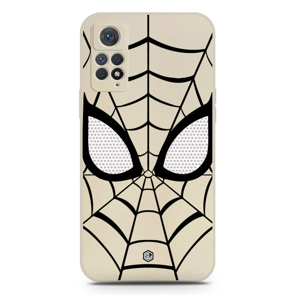 Cool Spider Design Soft Phone Case - Silica Gel Case - Offwhite - Xiaomi Redmi Note 11E Pro