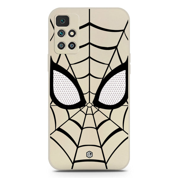 Cool Spider Design Soft Phone Case - Silica Gel Case - Offwhite - Xiaomi Redmi 10 Prime