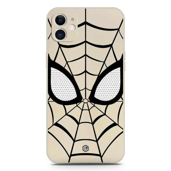 Cool Spider Design Soft Phone Case - Silica Gel Case - Offwhite - iPhone 11