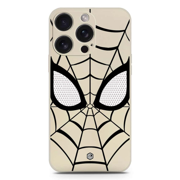 Cool Spider Design Soft Phone Case - Silica Gel Case - Offwhite - iPhone 15 Pro Max