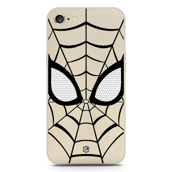 Cool Spider Design Soft Phone Case - Silica Gel Case - Offwhite - iPhone 8 / 7