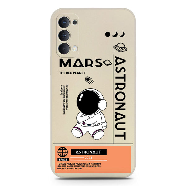 Astronaut Series Soft Phone Case - Silica Gel Case - Offwhite - Oppo Reno 4 5G