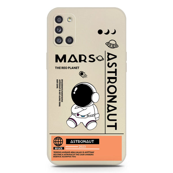 Astronaut Series Soft Phone Case - Silica Gel Case - Offwhite - Samsung Galaxy A31